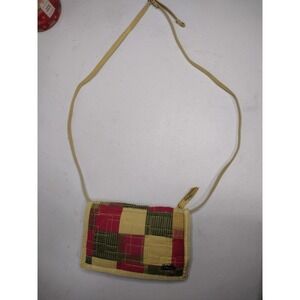 Donna Sharp Patchwork Quilted Wallet Clutch‎ Bag Beige Pink Green